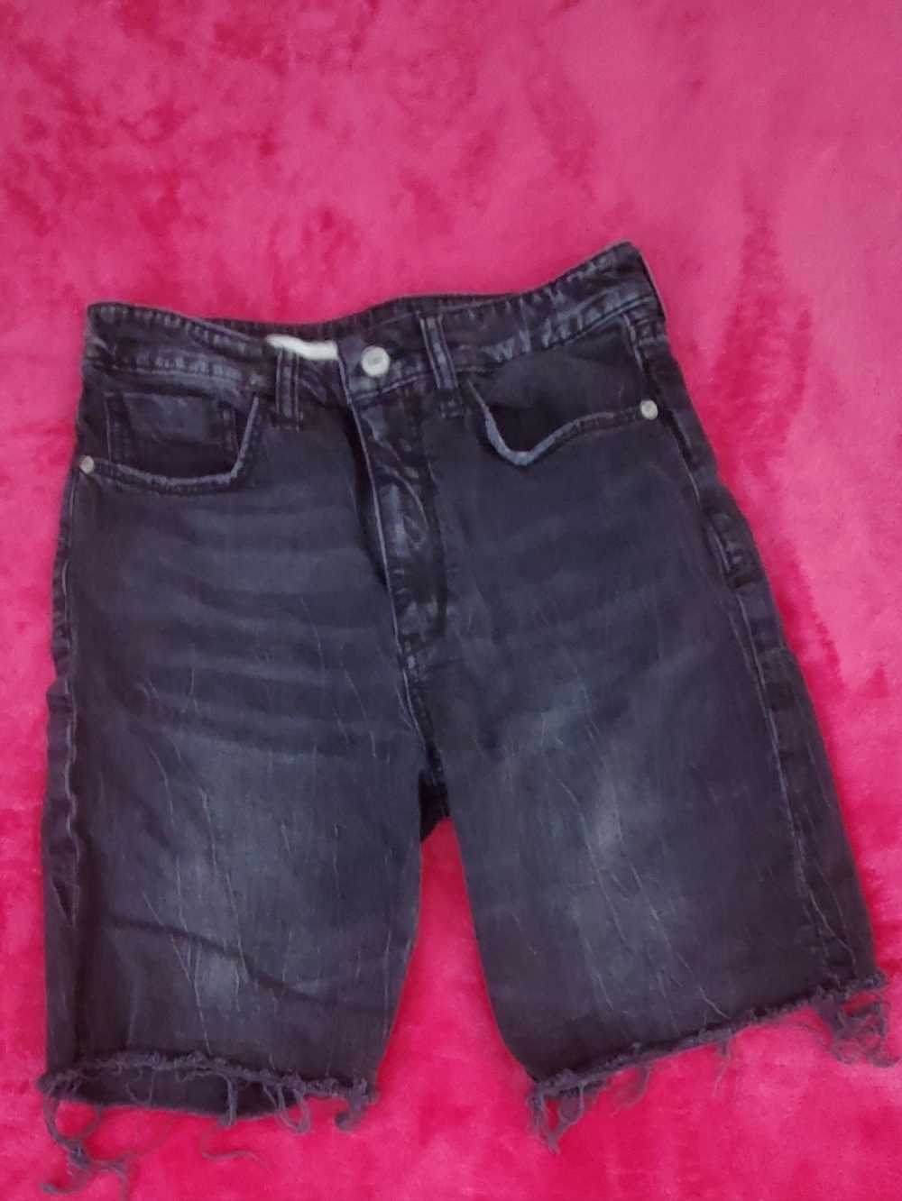 Anthropolgie Women's Black Denim Cut-Off Shorts - 26